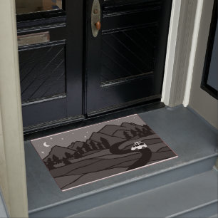 Paillasson Vanlife dans les montagnes Camper Moon Stars