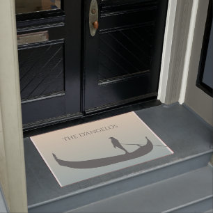 Paillasson Venise Gondola Silhouette au coucher du soleil Per