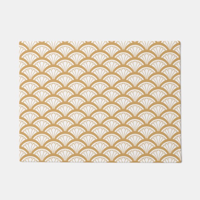 Paillasson Ventilateur or et blanc Art déco Motif (Devant)
