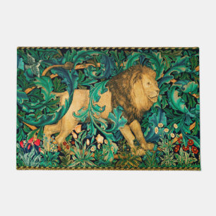 Paillasson VERDURE, ANIMAUX FORESTIERS LION Floral Doormat