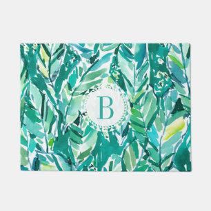 Paillasson Vert de JUNGLE de FEUILLE de BANANE tropical