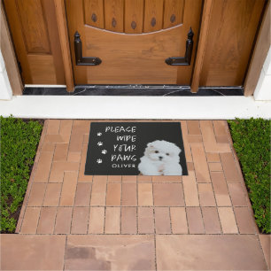Paillasson veuillez essuyer vos pattes chien photo doormat