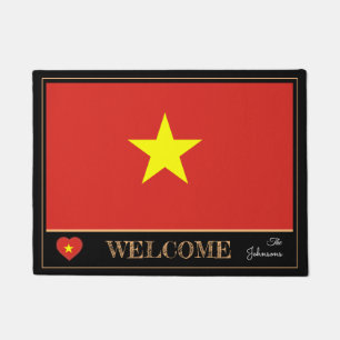Paillasson Vietnam et Vietnam Drapeau de la maison de paillas