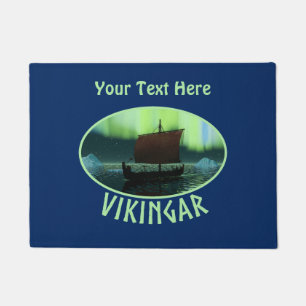 Paillasson Viking Navire Et Lumières Du Nord
