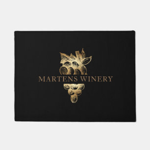 Paillasson vin vin entreprise or raisins logo