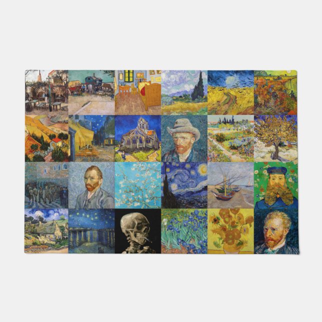 Paillasson Vincent van Gogh - chefs-d'oeuvre Mosaic Patchwork (Devant)
