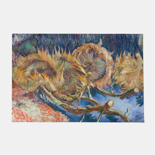 Paillasson Vincent van Gogh - Fleurs de soleil coupées en qua (Devant)