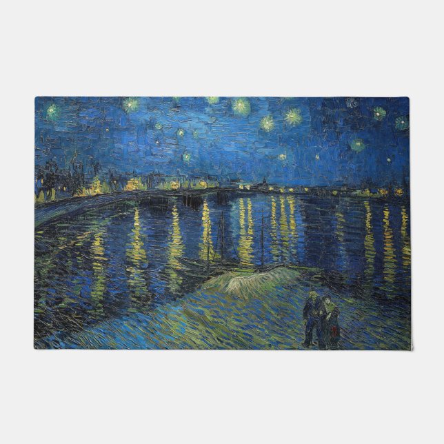 Paillasson Vincent van Gogh - Nuit étoilée sur le Rhône (Devant)