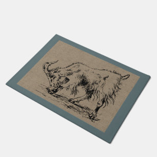 Paillasson Vintage Billy Goat Country Farm et animaux de comp
