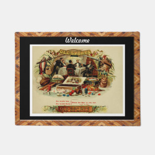 Paillasson Vintage Vieux Sport Cigar Box Étiquette mat.