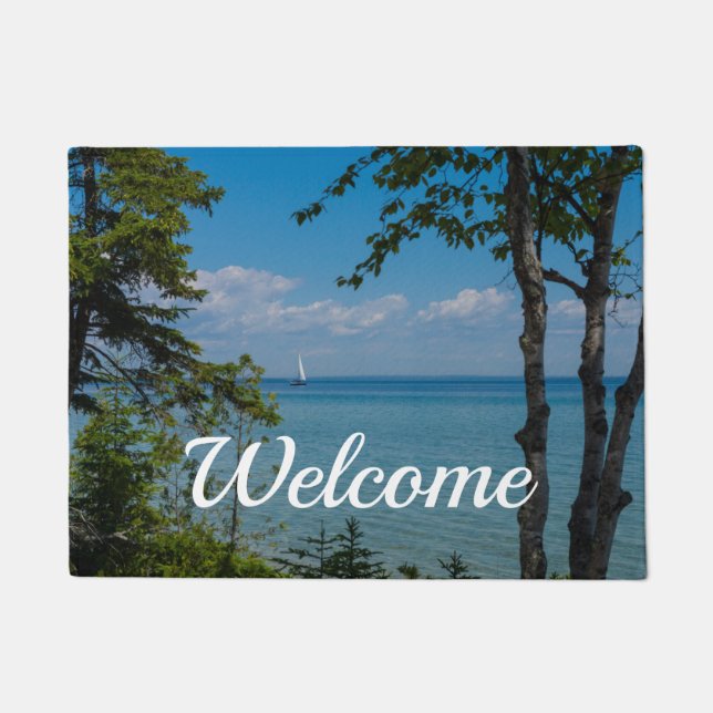 Paillasson Voile À Mackinac Welcome Domat (Devant)