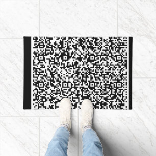 Paillasson Vos informations d'analyse de code QR mat personna