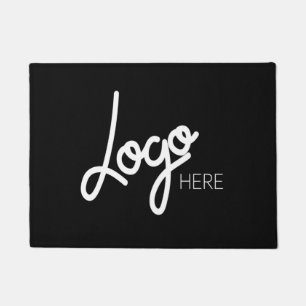 Paillasson Votre logo d'entreprise Élégant Noir moderne