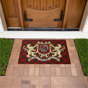 Paillasson Wallace Clan Badge & Tartan Doormat
