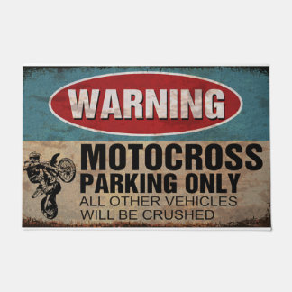 Paillasson Warning Motorcross Parking Only
