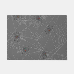 Paillasson Web et citrouilles d'araignées d'Halloween