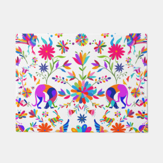 Paillasson Weims, Rabbits, & Birds Otomi styled pattern 