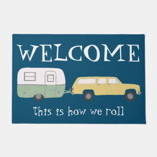 Paillasson WELCOME Camper Trailer Vintage Motorhome Personnal