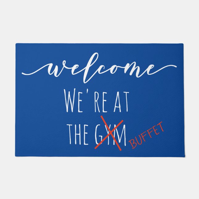 Paillasson Welcome Funny Nous sommes à la croisière Buffet (Devant)