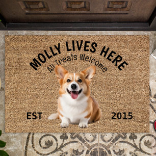 Paillasson Welsh Corgi - mat Amoureux des chiens personnalisé