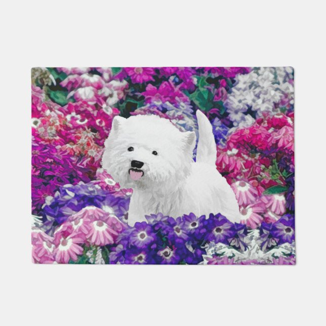 Paillasson West Highland White Terrier Peinture Chien Art (Devant)