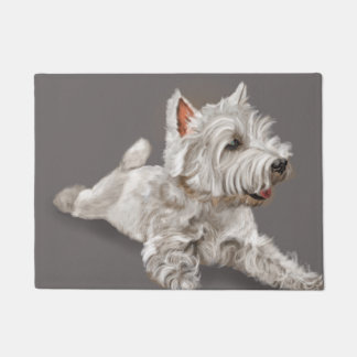Paillasson westie au repos