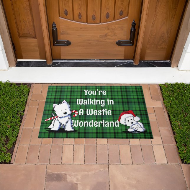 Paillasson Westie Wonderland Christmas Doormat (De plein air)