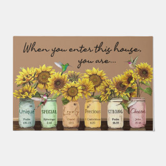 Paillasson When you enter this house you are, Sunflower