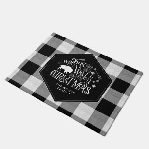Paillasson Wild Wonderful Christmas Black Buffalo Plaid ID604