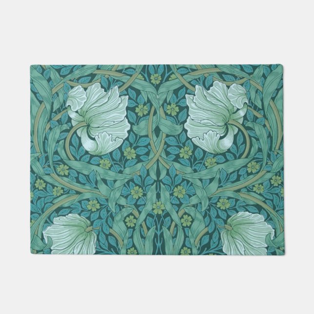 Paillasson William Morris - Motif de Pimpernel Vert (Devant)