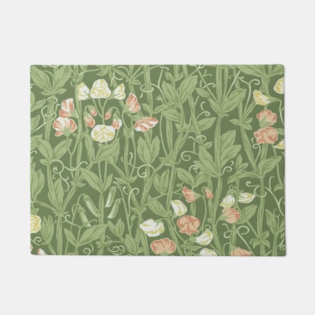 Paillasson William Morris Sweet Pea Floral Design (Devant)