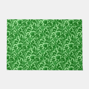 Paillasson William Morris Thistle Damask, Emerald Green