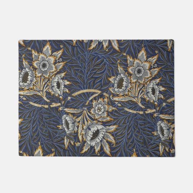 Paillasson william morris tulip and willow tapestry pattern (Devant)