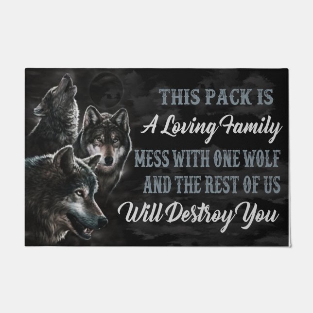 Paillasson Wolf cool Dit Doormat, Citations Drôle (Devant)