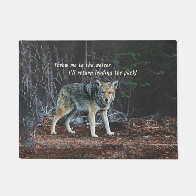 Paillasson Wolf in the Woods Retours Leading Pack (Devant)