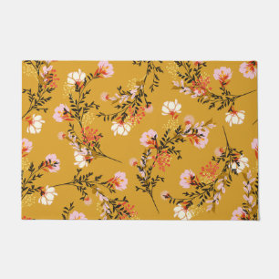 Paillasson Yellow background flowers