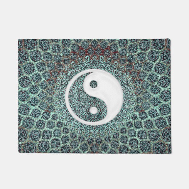 Paillasson Yin Yang Teal (Devant)