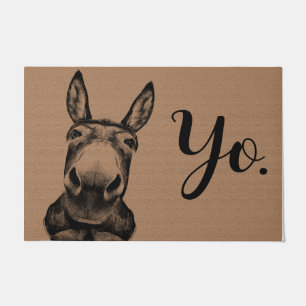 Paillasson Yo Extraordinaire Donkey Doormat, Funny Donkey Mat
