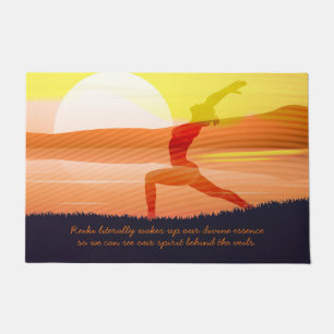 Paillasson Yoga Enseignant Soleil Salutation Moitié Lune Pose