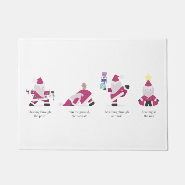 Paillasson  Yogi Père Noël Funny Yoga Pun Noël Carte (Devant)