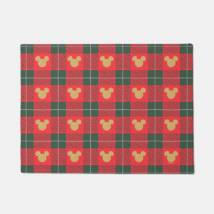 Paillasson Yuletide Joy Mickey Christmas Plaid Motif