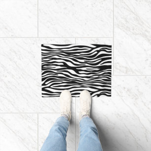 Paillasson Zebra Print, Zebra Stripes, Noir Et Blanc