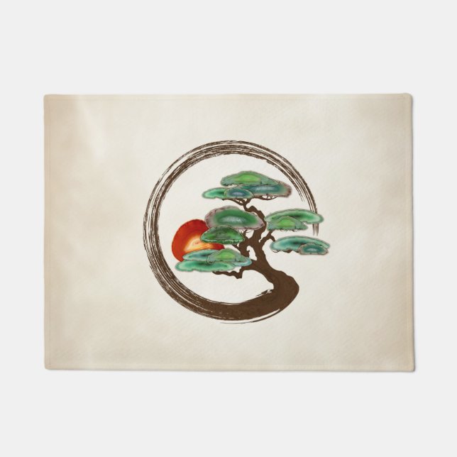 Paillasson Zen Enzo Geode Bonsai Tree sur toile (Devant)