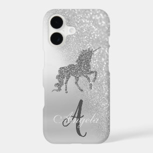Pailleté Argent Ombré, Licorne, Monogramme
