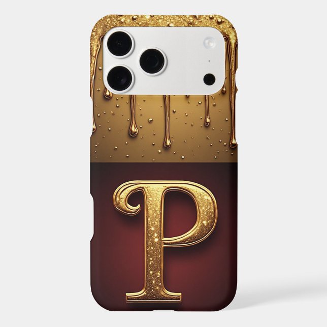 Pailleté P Monogramme Luxueux Liquide qui Dégoulin (Verso)