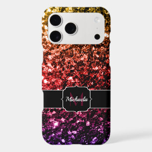 Paillettes de arc-en-ciel brillent Monogramme