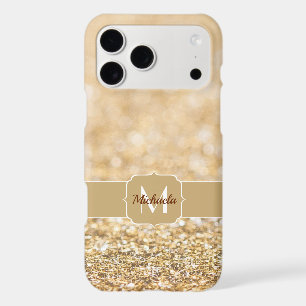 Paillettes de champagne doré faux Monogramme scint