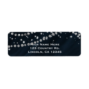 Paillettes de luxe bleu et argent diamant