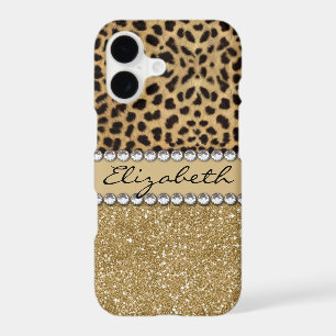 Paillettes de rhinestone or tache de léopard