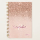 Paillettes Rose Gold Étincelle Monogramme Annuel